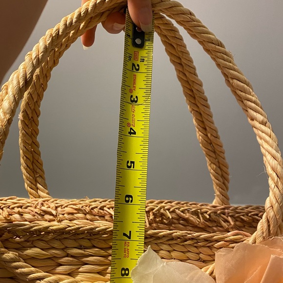 J. Crew Large Woven Basket Tote Bag Purse Approx. 6”D x18”L ~6.75-7.25” drop - Picture 10 of 15